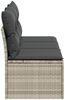 vidaXL Gartensofa mit Kissen 3-Sitzer Hellgrau Poly Rattan 366194 Bild 5