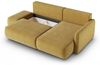 Ecksofa mit Schlaffunktion Sofa LUKA in Stoff Cremona Honiggelb Ottomane Rechts Bild 3