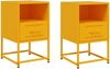 vidaXL Nachttische 2 Stk. Senfgelb 36x39x60,5 cm Stahl 846561 Bild 2