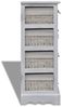 vidaXL Korbregal Holz mit 4 Körben Weiß 240797 Bild 4