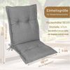 Herlag Polsterauflage Ava Niedriglehner Gartenstuhlauflage extra dick, 103x50x9cm, (1 St), SunGuard Polsterauflage Niederlehner hoher UV- & Fleckschutz, Silber Bild 2