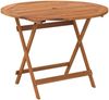 Klappbarer Gartentisch, Balkontisch Ø 90x75 cm Massivholz Akazie Bild 2