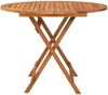 Klappbarer Gartentisch, Balkontisch Ø 90x75 cm Massivholz Akazie Bild 4