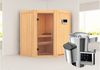 Karibu Sauna Tonja + 3,6kW Plug&Play Ofen externe Steuerung Graphit-Ganzglastür Bild 5