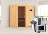 Karibu Sauna Tonja + 3,6kW Plug&Play Ofen externe Steuerung Graphit-Ganzglastür Bild 4