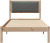 vidaXL Bettrahmen Dunkelgrau 90 x 190 cm Massives Kiefernholz 878155 Bild 5