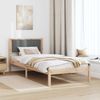 vidaXL Bettrahmen Dunkelgrau 90 x 190 cm Massives Kiefernholz 878155 Bild 4