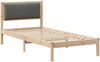 vidaXL Bettrahmen Dunkelgrau 90 x 190 cm Massives Kiefernholz 878155 Bild 2