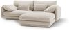 Micadoni Ecksofa Torino 3-Sitzer Rechts Samt Ecru Bild 4