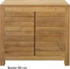 Badmöbel Set Bjurholm Teak Massivholz - Breite vom Unterschrank: 120 cm - Breite vom Spiegel: 150 cm - Anzahl Hochschränke: 2 Hochschränke - Handtuchhalter: ohne Handtuchhalter Bild 3