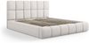 Micadoni Stauraumbett mit Kopfteil Bellis Chenille Haga Hellgrau 180x200 Bild 2