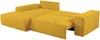 Vente-unique - AMELIA Sofa SamtStoff Gelb - B 167 cm x H 85 cm x L 267 cm Bild 4