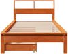 vidaXL Massivholzbett mit Regal ohne Matratze Wachsbraun 90x190 cm 3309832 Bild 4
