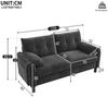 KLAM HOME Sofa Modernes 2-Sitzer Sofa, bequemes Polstersofa aus Chenille Stoff, Polstermöbel im skandinavischen Design, mit dicken Kissen, gemütliche Couch für Wohnzimmer, Schlafzimmer, kleine Wohnung Bild 2