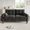 KLAM HOME Sofa Modernes 2-Sitzer Sofa, bequemes Polstersofa aus Chenille Stoff, Polstermöbel im skandinavischen Design, mit dicken Kissen, gemütliche Couch für Wohnzimmer, Schlafzimmer, kleine Wohnung Bild 5