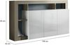 Dmora Kommode Americano, Wohnzimmerbuffet, Wohnzimmer-Sideboard, Moderne Küchen-Speisekammer, Made in Italy, 146x42 h93 cm, Weiß Bild 3