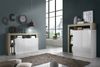 Dmora Kommode Americano, Wohnzimmerbuffet, Wohnzimmer-Sideboard, Moderne Küchen-Speisekammer, Made in Italy, 146x42 h93 cm, Weiß Bild 5