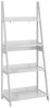 BBWL Leiterregal Leiter Bücherregal 4 Ebenen weiß Holz MDF, Standregal modern offen platzsparend Wohnzimmer Homeoffice stabil Bild 2