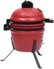vidaXL 2-in-1 Kamado-Grill, Keramik 56 cm, Rot Bild 3