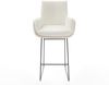 Barstuhl Clea-Flex Bouclé Soft Beige Kufengestell Metall Schwarz Bild 2