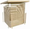 Karibu 19mm Gartenhaus Askola 2 mit Anbau 2,80m unbehandelt mit Rückwand Bild 5
