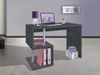 Dmora Schreibtisch Acan, linearer PC-Schreibtisch, Mehrzweck-Bürotisch, platzsparender Schreibtisch mit mehreren Positionen, 100 % Made in Italy, 100 x 50 x 78 cm, Schiefer Bild 2