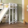 Etagenbett Kinder Hausbett 90x200 & 140x200 mit Rutsche, weißes Kiefer-MDF Hochbett mit Leiter und Spielbereich, weiß Bild 5