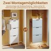 SoBuy Schuhkipper FSR151-H-E, Schuhschrank schmal, Schuhregal Schuhkipper Flurschrank, Schuhschrank hängend, mit Sensorlicht, 3 Klappen, Schuhaufbewahrung Bild 4