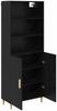 vidaXL Highboard Schwarz Eichen-Optik 69,5 x 32,5 x 180 cm 3416062 Bild 5