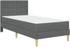 vidaXL Bettgestell mit Matratze Dunkelgrau 100 x 200 cm Stoff 3415094 Bild 3