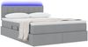 vidaXL LED-Speicherbett mit Matratze Hellgrau 140 x 200 cm Stoff 3371148 Bild 3