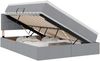 vidaXL LED-Speicherbett mit Matratze Hellgrau 140 x 200 cm Stoff 3371148 Bild 2