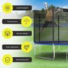 Trampolin Sicherheitsnetz für Gartentrampoline Ersatznetz außenliegend mit Reißverschluss und Schnallen Ø 366 cm Bild 4