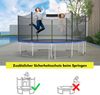Trampolin Sicherheitsnetz für Gartentrampoline Ersatznetz außenliegend mit Reißverschluss und Schnallen Ø 366 cm Bild 5