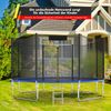 Trampolin Sicherheitsnetz für Gartentrampoline Ersatznetz außenliegend mit Reißverschluss und Schnallen Ø 366 cm Bild 3