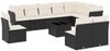 vidaXL 11-tlg. Garten-Sofagarnitur mit Kissen Schwarz Poly Rattan 3217806 Bild 2