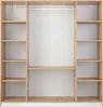 Vente-unique - LAMIKI Geschlossener und offener Kleiderschrank Holz, Platte BeigeWeiß - B 106,5 cm x H 200 cm x L 302 cm311 cm Bild 4