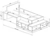 Vente-unique - RIGALI Bett Holz, Platte BeigeWeiß - B 128,8 cm x H 100,5 cm x L 204,4 cm233,2 cm Bild 2
