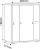 VCM Büroschrank Salia 920733 Anthrazit H. 74 x B. 60 x T. 37 cm Bild 5