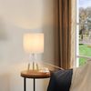 ZMH Nachttischlampe 2er Set Tischlampe Modern - Tischleuchte Wohnzimmer mit Stoffschirm E27 Fassung Max. 40W Weiß Nachttischleuchte Nachtlicht für Schlafzimmer Hotel Café Restaurant（Ohne Leuchtmittel） Bild 5