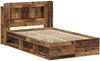 vidaXL Bettgestell mit Stauraum Altholz 120 x 200 cm Holzwerkstoff 3433474 Bild 3
