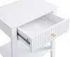 Vente-unique - NIRIVA Bedside table Holz, Platte Weiß - B 35 cm x H 61,5 cm x L 48 cm Bild 5