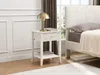 Vente-unique - NIRIVA Bedside table Holz, Platte Weiß - B 35 cm x H 61,5 cm x L 48 cm Bild 1