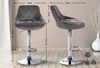 2er Set Barhocker Lazio Samt chrom Bild 2