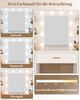 Airfish Schminktisch mit LED-Spiegel und Steckdosen, Holzwerkstoff und Metall, Weiß, 110 x 40 x 137 cm Bild 4