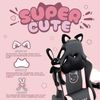 Dowinx Gaming-Stuhl Süße Katze Edition (Packung), Ergonomischer Stuhl mit Hoher Rückenlehne und Lendenwirbelstütze Bild 3