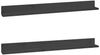 vidaXL Wandregale 2 Stk. Grau 110x11x9 cm Massivholz Kiefer 823611 Bild 2