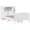 vidaXL Massivholzbett mit Regal ohne Matratze Weiß 135x190 cm Kiefer 3323153 Bild 3