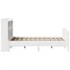 vidaXL Massivholzbett mit Regal ohne Matratze Weiß 135x190 cm Kiefer 3323153 Bild 5