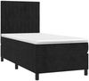 vidaXL Polsterbett mit Matratze & LED Schwarz 80x200 cm Samt Bild 3